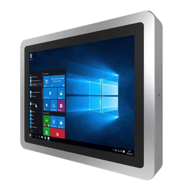 01-front-R19IW3S-SPM1-R / TL Produkt-Welten / Panel-PC / Chassis Edelstahl (VESA-Mounting) / Multitouch-Screen, projiziert-kapazitiv (PCAP)