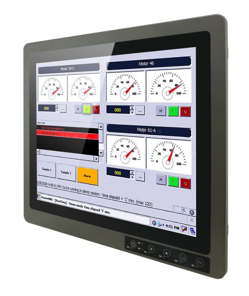 Front-right-R19IK3S-67FTP / TL Produkt-Welten / Panel-PC / Chassis (VESA-Mounting) / Multitouch-Screen, projiziert-kapazitiv (PCAP)