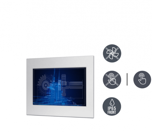 01-Einbau-Industrie-Panel-PC-R12IE3S-OFM2-v1.png / TL Produkt-Welten / Panel-PC / Panel Mount (Einbau von vorne) / Resistive / Glas (optional)