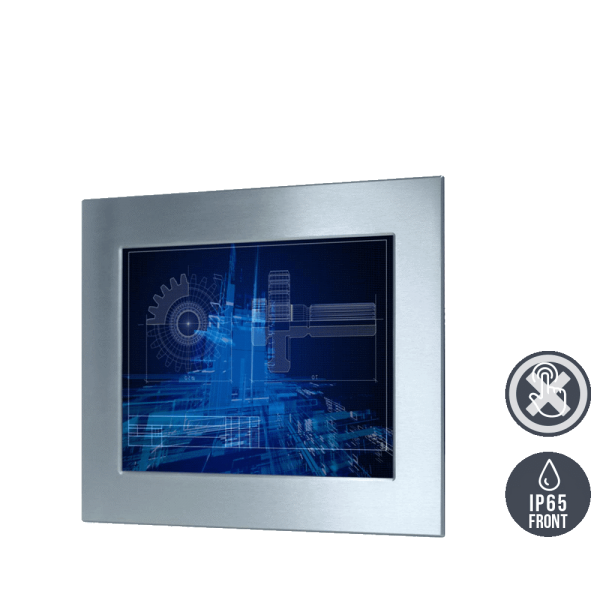 01-Einbau-Industriemonitor-WM15PME-Edelstahl-IP65-oT.png / TL Produkt-Welten / Industriemonitor / Panel Mount (Einbau von vorne) / ohne Touch-Screen