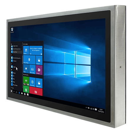 01-Front-right-W24IE3S-SPA269.png / TL Produkt-Welten / Panel-PC / Chassis Edelstahl (VESA-Mounting) / Multitouch-Screen, projiziert-kapazitiv (PCAP)