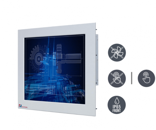 01-Industrie-Panel-PC-R19IP7T-OFM1-IP65-Einbau-v1.png / TL Produkt-Welten / Panel-PC / Panel Mount (Einbau von vorne) / Resistive / Glas (optional)
