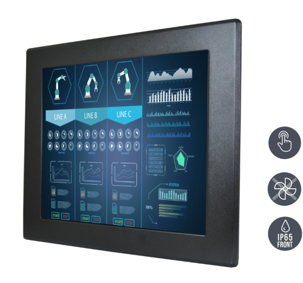 01-Einbau-Industriemonitor-S17L500-IPM1.png / TL Produkt-Welten / Industriemonitor / Panel Mount (Einbau von vorne) / Touch-Screen für 1-Finger-Bedienung