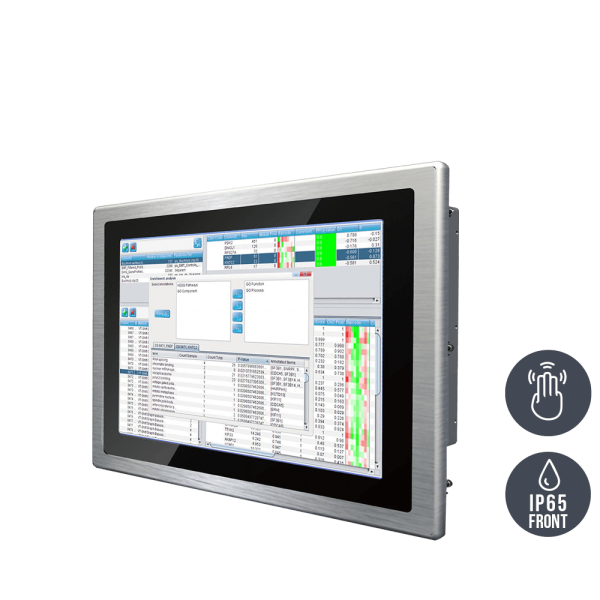01-PCAP-Multitouch-Industrie-Monitor-W15L100-PPA4.png / TL Produkt-Welten / Industriemonitor / Panel Mount (Einbau von vorne) / Multitouch-Screen, projiziert-kapazitiv (PCAP)