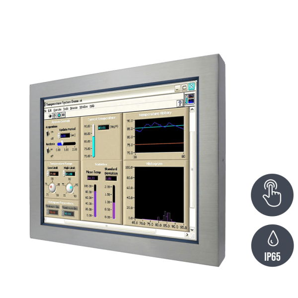 01-Edelstahl-Industriemonitor-IP65-R17L500-65A1_mT.png / TL Produkt-Welten / Industriemonitor / Chassis Edelstahl (VESA-Mounting) / Touch-Screen für 1-Finger-Bedienung