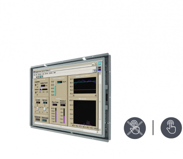 21-Einbau-Industrie-LCD-R19L300-OFM1-v1.png / TL Produkt-Welten / Industriemonitor / Open Frame (Einbau von hinten) / Resistive / Glas (optional)