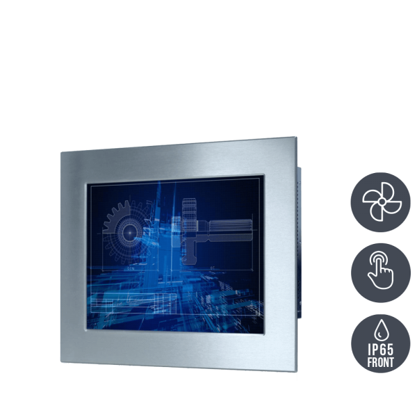 01-Industrie-Panel-PC-WM15PME-Edelstahl-IP65-Einbau-mL.png / TL Produkt-Welten / Panel-PC / Panel Mount (Einbau von vorne) / Touch-Screen für 1-Finger-Bedienung