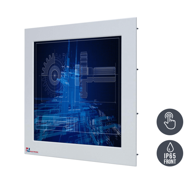 01-Einbau-Industriemonitor-WM19PMA-IP65_mT.png / TL Produkt-Welten / Industriemonitor / Panel Mount (Einbau von vorne) / Touch-Screen für 1-Finger-Bedienung