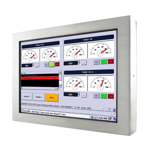 01-Industrie-Panel-PC-IP65-Edelstahl-W22IB3S-65A3 / TL Produkt-Welten / Panel-PC / Chassis Edelstahl (VESA-Mounting) / Touch-Screen für 1-Finger-Bedienung