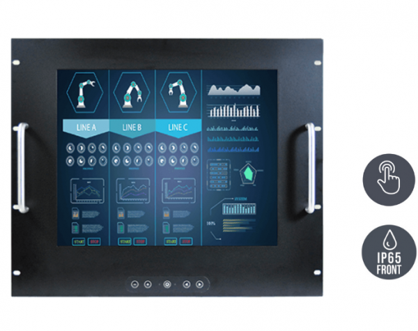 01-Einbau-Industrie-LCD-R17L500-RKM1-v1.png / TL Produkt-Welten / Industriemonitor / 19-Zoll Rack Mount / Touch-Screen für 1-Finger-Bedienung