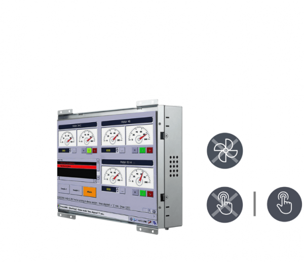 21-Einbau-Industrie-Panel-PC-W10IB3S-OFH1-v1.png / TL Produkt-Welten / Panel-PC / Open Frame (Einbau von Hinten) / Resistive / Glas (optional)