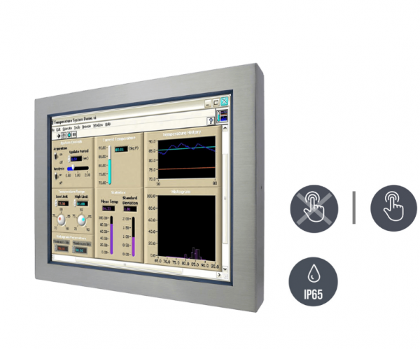 01-Edelstahl-Industriemonitor-IP65-R17L500-65M1-v1.png / TL Produkt-Welten / Industriemonitor / Chassis Edelstahl (VESA-Mounting) / Resistive / Glas (optional)