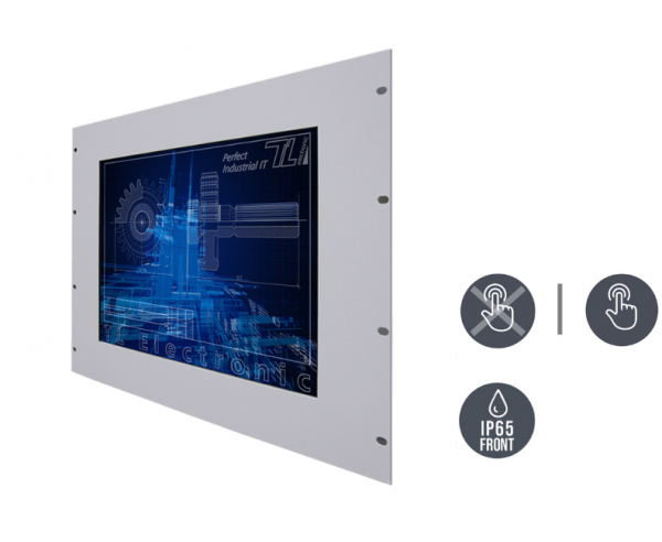 01-Industriemonitor-19-Zoll-Rack-Einbau-R19L300-OFM1_19-v1.png / TL Produkt-Welten / Industriemonitor / 19-Zoll Rack Mount / Resistive / Glas (optional)