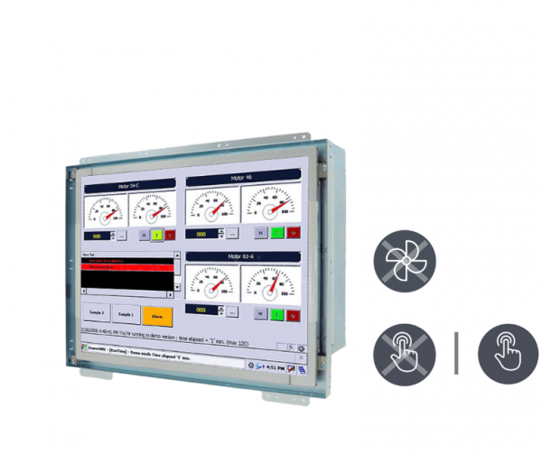 21-Einbau-Industrie-Panel-PC-R15IB7T-OFC3-v1.png / TL Produkt-Welten / Panel-PC / Open Frame (Einbau von Hinten) / Resistive / Glas (optional)