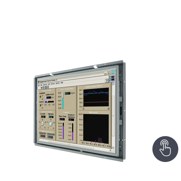21-Einbau-Industrie-LCD-R19L300-OFM1_mT.png / TL Produkt-Welten / Industriemonitor / Open Frame (Einbau von hinten) / Touch-Screen für 1-Finger-Bedienung