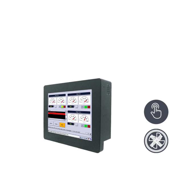 01-Chassis-Industrie-Panel-PC-R08IB3S-CHU1.png / TL Produkt-Welten / Panel-PC / Chassis (VESA-Mounting) / Touch-Screen für 1-Finger-Bedienung