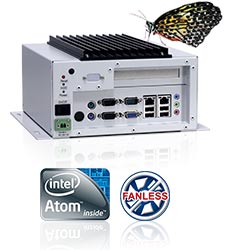Wandmontierbarer Box-PC mit bewährter Atom™ D2550 (2 × 1.86 GHz) CPU, komplett lüfterlos