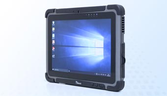 Das voll industrietaugliche Tablet-PC M101H mit IP65-Rundumschutz gegen Feuchtigkeit und Schmutz ist der ideale Begleiter in Lager, Logistik, Automotive, Outdoor etc.