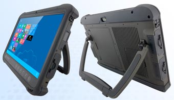 Der Ruggedized Industrie-Tablet-PC M133W besitzt einen 33,8 cm (13,3 Zoll) großen Multi-Touch-Screen (PCAP), der im Handschuh-, Regen- und Stylus-Modus bedienbar ist.
