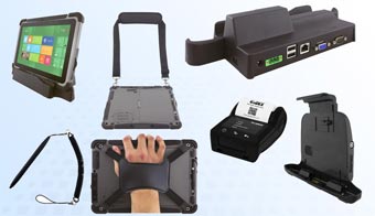 Docking-Station, Tragegurt, Stylus, Drucker etc. als Zubehör für Industrie-Tablets