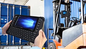 Fahrzeugmontage und Einsatz in Lager und Logistik mit M101BK Rugged Tablet