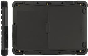 Rugged Tablet M101BK Seiten- und Rückansicht