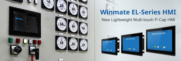 Die neue schlanke und leichte EL-Serie HMI verfügt in unterschiedlichen Displaydiagonalen über PCAP-Multi-Touch