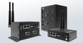 Kompakter Embedded Industrie-PC EAC Mini mit Erweiterungsmodulen