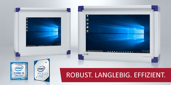 Robust, langlebig und effizient sind die rundum IP65-geschützten gekapselten Panel-PCs