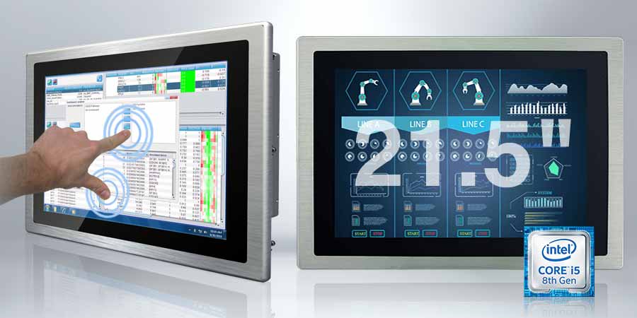 21.5-Zoll Multitouch-Panel-PC robust und hochwertig verarbeitet