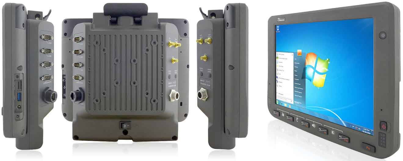 Vehicle Mount Computer als Tablet in robuster Docking-Einheit