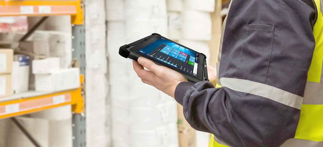 Das M101EK Rugged Tablet ist ein zuverlässiger Begleiter in Lager, Logistik, Außendienst, Werkstatt oder Industrie