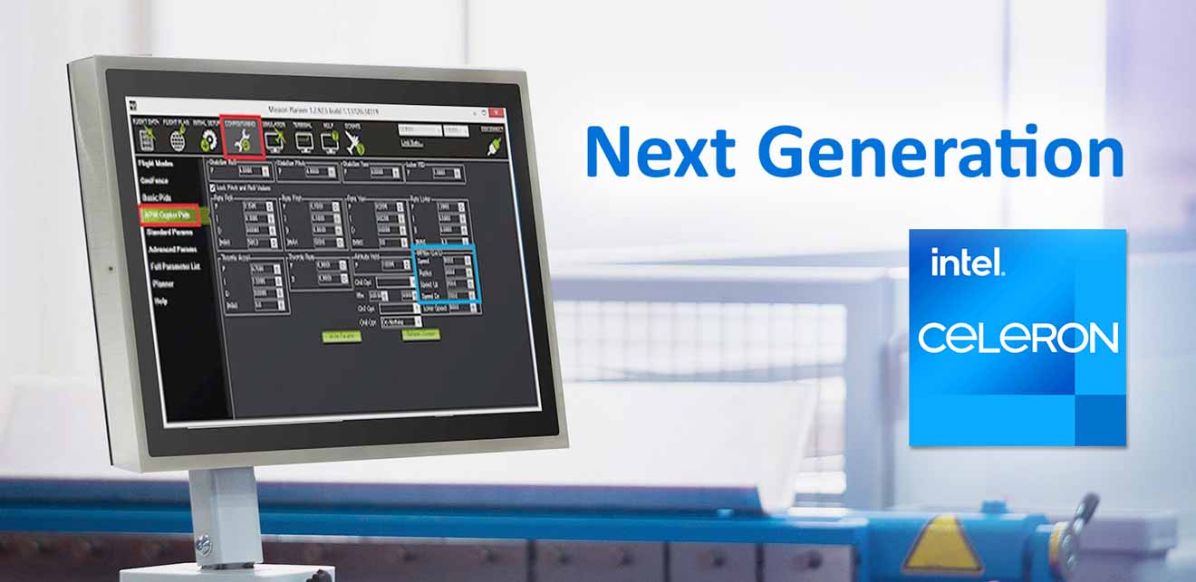 Edelstahl-Panel-PC mit Schutzart IP65 und neuer Generation Intel Celeron