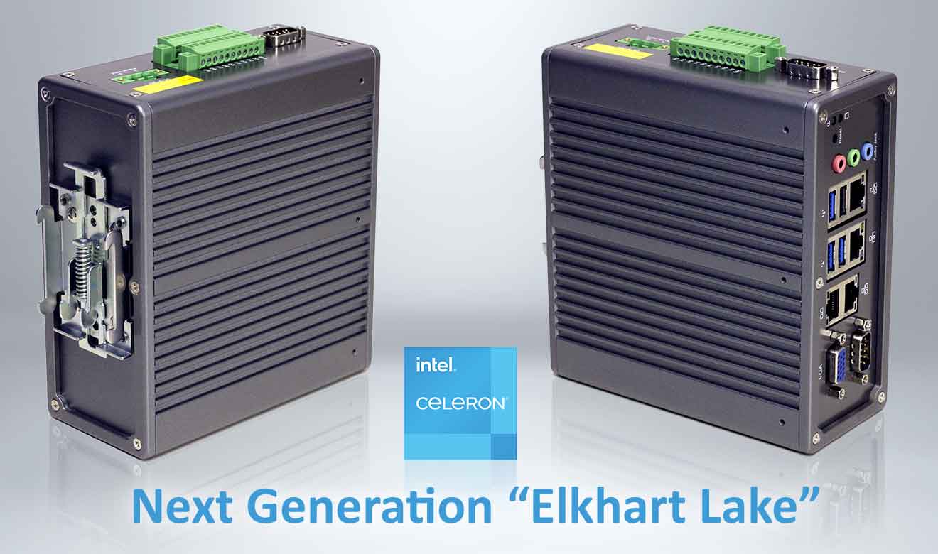Din-Rail Embedded Industrie-PC mit Intel Celeron Elkhart Lake