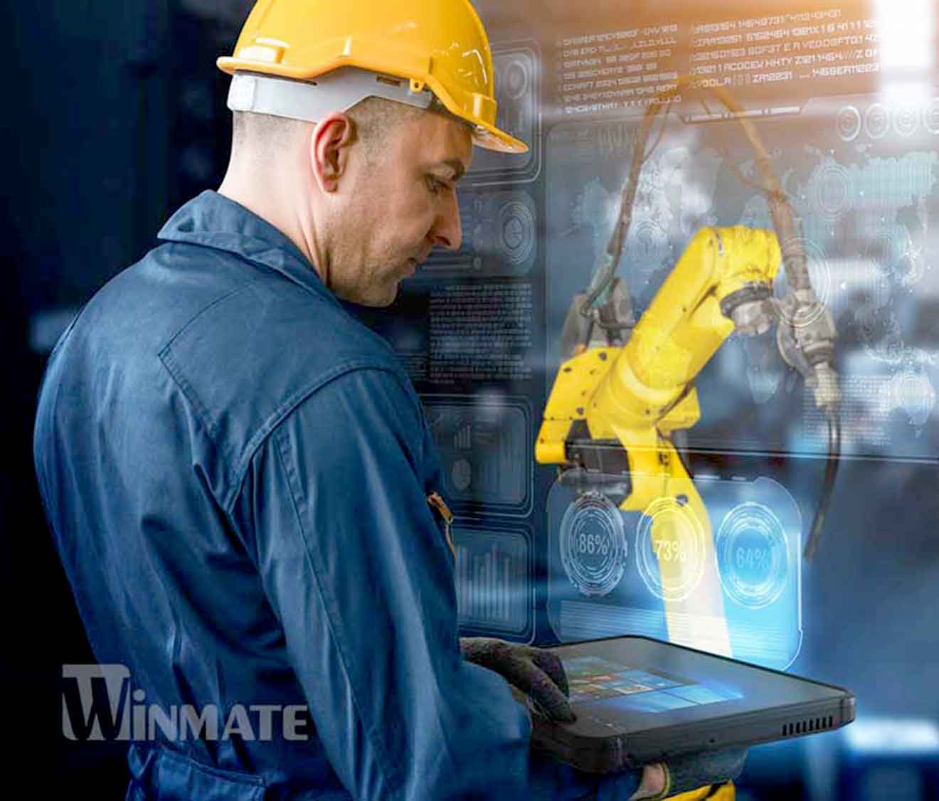 Rugged Industrial Tablet M116TG im industriellen Einsatz