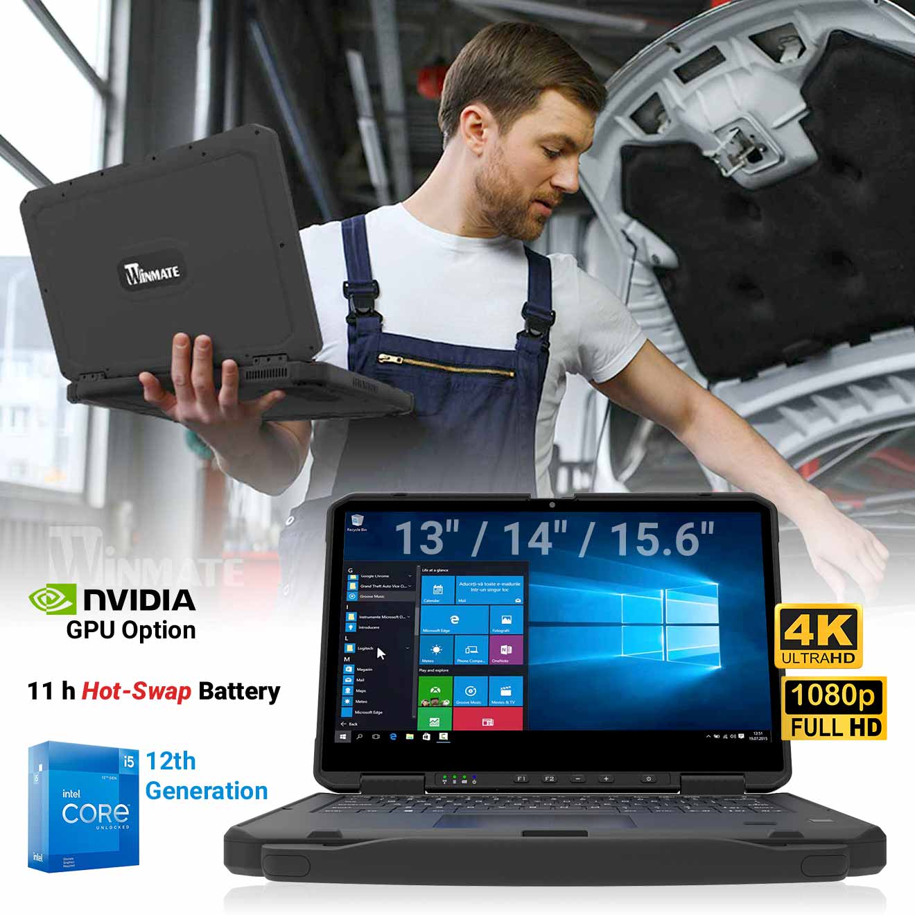 Rugged Industrial Laptop L156AD